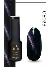 Cr-Oje Cat Eye CE029 Mor Işıltılı Kalıcı Simli Oje
