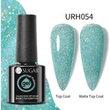 Ursugar Color Base URH054 Yeşil Işıltılı Kalıcı Simli Oje