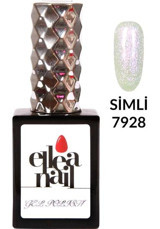 Ellea Nail 7928 Beyaz Işıltılı Kalıcı Simli Oje