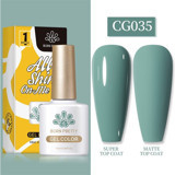 Born Pretty Silky White Serisi CG035 Mavi Mat Kalıcı Oje