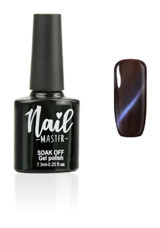 Nail Master Kedi Gözü M868 Mor-Siyah Hologram Kalıcı Simli Oje