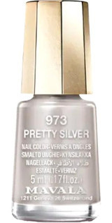 Mavala Pretty Silver 973 Gri Parlak Kalıcı Simli Oje