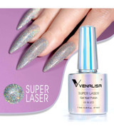 Venalisa Super Laser Holographic Gri Işıltılı Kalıcı Simli Oje