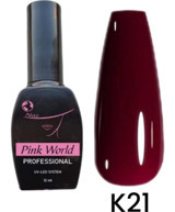 Pink World K21 Bordo Parlak Kalıcı Oje