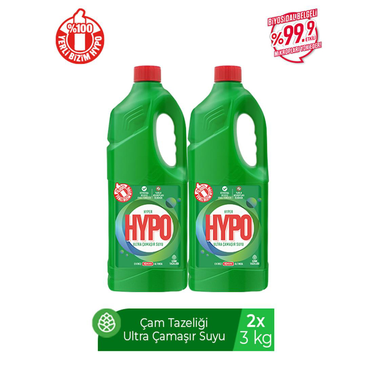Hyper Hypo Ultra Kokulu Banyo-Mutfak İçin Konsantre Jel Çamaşır Suyu 2x3 lt