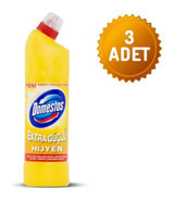 Domestos Limon Ferahlığı Banyo-Mutfak İçin Konsantre Jel Çamaşır Suyu 3x810 ml