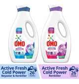 Omo Beyazlar ve Renkliler İçin 52 Yıkama Sıvı Deterjan 2x1.69 lt