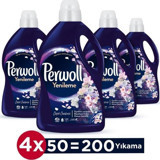 Perwoll Koyu Renkliler İçin 200 Yıkama Sıvı Deterjan 4x2.75 lt