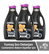 Yumoş Koyu Renkler ve Siyahlar İçin 126 Yıkama Sıvı Deterjan 3x2.52 lt