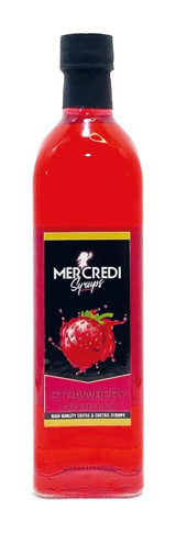 Mercredı Çilek Kahve Şurubu 750 ml