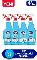 Abc Silikonlu Cam Temizliyici Sprey 4x500 ml