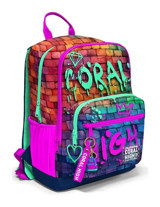 Coral High Grafiti 4 Gözlü Çok Renkli Ortaokul Kız Sırt Çantası