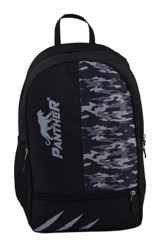 Panther Pt-4692 Kamuflaj 3 Gözlü Siyah Ortaokul Unisex Sırt Çantası