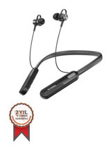 Torima TB-06 Android & iOS Uyumlu 5.3 Işıklı Silikonlu Kablolu Boyun Askılı Bluetooth Siyah
