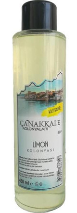 Çanakkale Kolonyaları 80 Derece Limon Cam Şişe Kolonya 450 ml