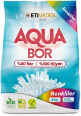 Eti Maden Aqua Bor Renkliler İçin 40 Yıkama Toz Deterjan 6 kg