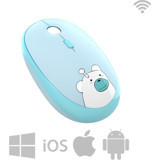 Geezer M2 Hello Bear Sessiz Kablosuz Mavi Optik Mouse