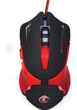 Jingyi RGB Makrolu Kablolu Kırmızı - Siyah Optik Gaming Mouse