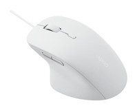 Rapoo Mysz Makrolu Kablolu Beyaz Optik Mouse