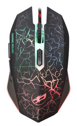 Mistaha RGB Ergonomik Makrolu Kablolu Desenli Siyah Optik Gaming Mouse