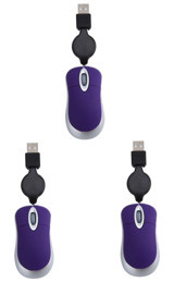 Partykindom Kablolu - Kablosuz Mor Optik 3 Adet Mouse