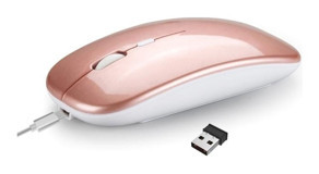 Hxsj M90 Sessiz Kablosuz Rose Gold Optik Mouse