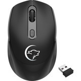 Jingyi G839 RGB Ergonomik Kablosuz Siyah Optik Mouse