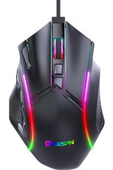 Jingyi Programlanabilir RGB Makrolu Kablolu Gri Optik Gaming Mouse