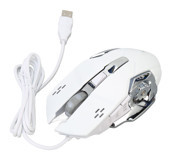 Ciciglow RGB Ergonomik Makrolu Kablolu Beyaz Optik Gaming Mouse