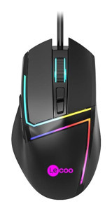Lenovo Lecoo MS106 RGB Makrolu Kablolu Siyah Optik Gaming Mouse