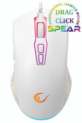 Rampage SMX-G68 Spear RGB Makrolu Kablolu Beyaz Optik Gaming Mouse