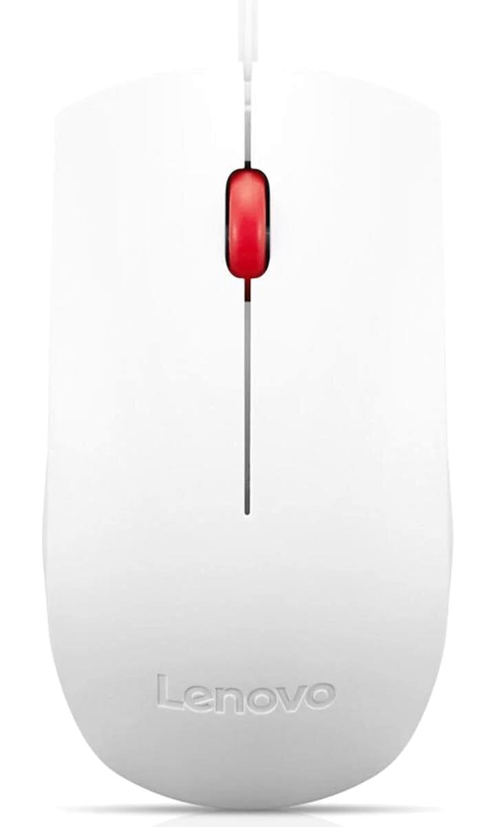 Lenovo Essential 4Y50T44377 Kablolu Beyaz-Kırmızı Optik Mouse