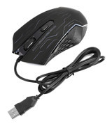 Shanrya Tablet Uyumlu Sessiz Makrolu Kablolu Siyah Optik Mouse