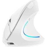 Huahai RGB Ergonomik Dikey Makrolu Kablosuz Beyaz Optik Mouse