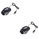 Hemobllo Programlanabilir RGB Ergonomik Kablolu Siyah Optik Gaming 2 Adet Mouse