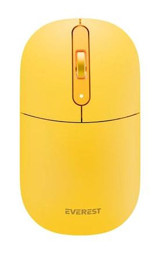 Everest SMW-384 Sessiz Kablosuz Sarı Optik Mouse