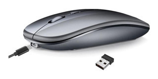 Hxsj M90 Sessiz Kablosuz Gri Optik Mouse