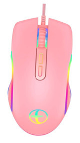 Gadpiparty RGB Kablolu Pembe Optik Gaming Mouse