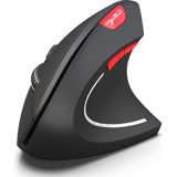 Hxsj RGB Ergonomik Dikey Makrolu Kablosuz Siyah Optik Mouse
