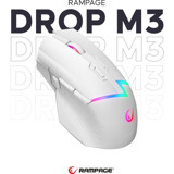 Rampage Drop M3 RGB Makrolu Kablolu - Kablosuz Beyaz Optik Gaming Mouse
