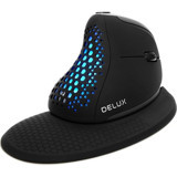 Delux M618XSD RGB Ergonomik Dikey Makrolu Kablosuz Siyah Optik Mouse