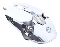Partykindom Programlanabilir RGB Makrolu Kablolu Beyaz Optik Gaming Mouse