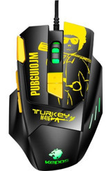 Jingyi RGB Ergonomik Makrolu Kablolu Sarı Optik Gaming Mouse