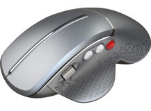 Huahai T32 Ergonomik Dikey Makrolu Kablosuz Gri Optik Mouse