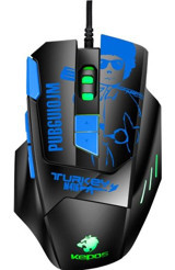 Jingyi RGB Ergonomik Makrolu Kablolu Mavi Optik Gaming Mouse