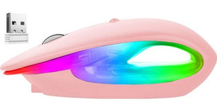 Jingyi RGB Kablosuz Pembe Optik Gaming Mouse