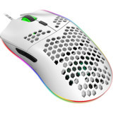 Hxsj J900 RGB Makrolu Kablolu Beyaz Optik Gaming Mouse