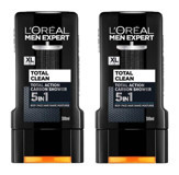 L’Oréal Paris Men Expert Total Clean 5'i 1 Arada Kömür Duş Jeli 2x300 ml