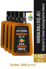 Olivos Parabensiz Mandalina-Zeytinyağı Nemlendirici Duş Jeli 4x750 ml