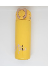Shotay Xs-0101 Kedi Pipetli Sarı Çelik Spor Yetişkin Matara 400 ml